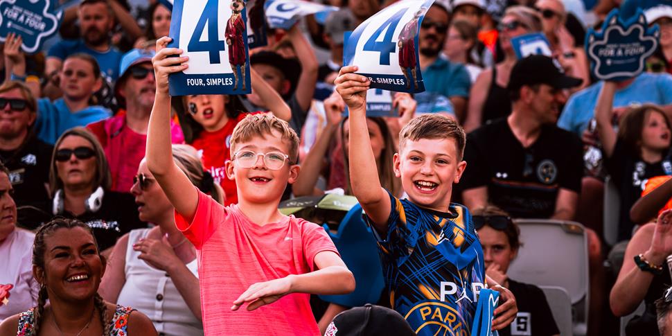 Kids Cheer At Emirates Old Trafford Cricket Ground