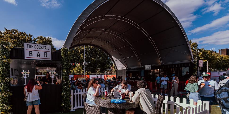 Outdoor Bar At Emirates Old Trafford In The Fan Village