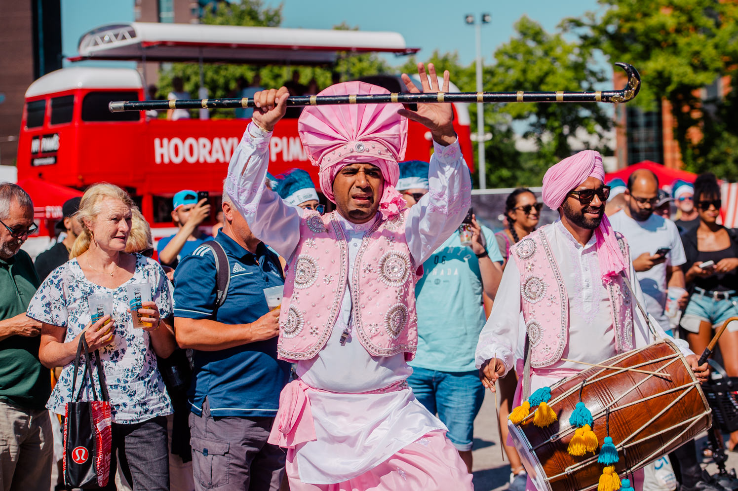 Indian Fans Celebrating At Emirates Old Trafford