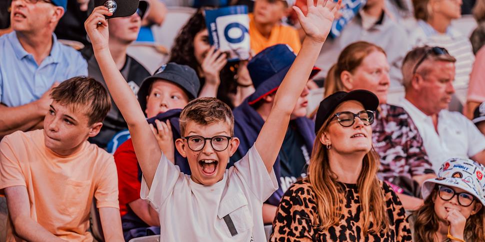 A Young Fan Celebrates