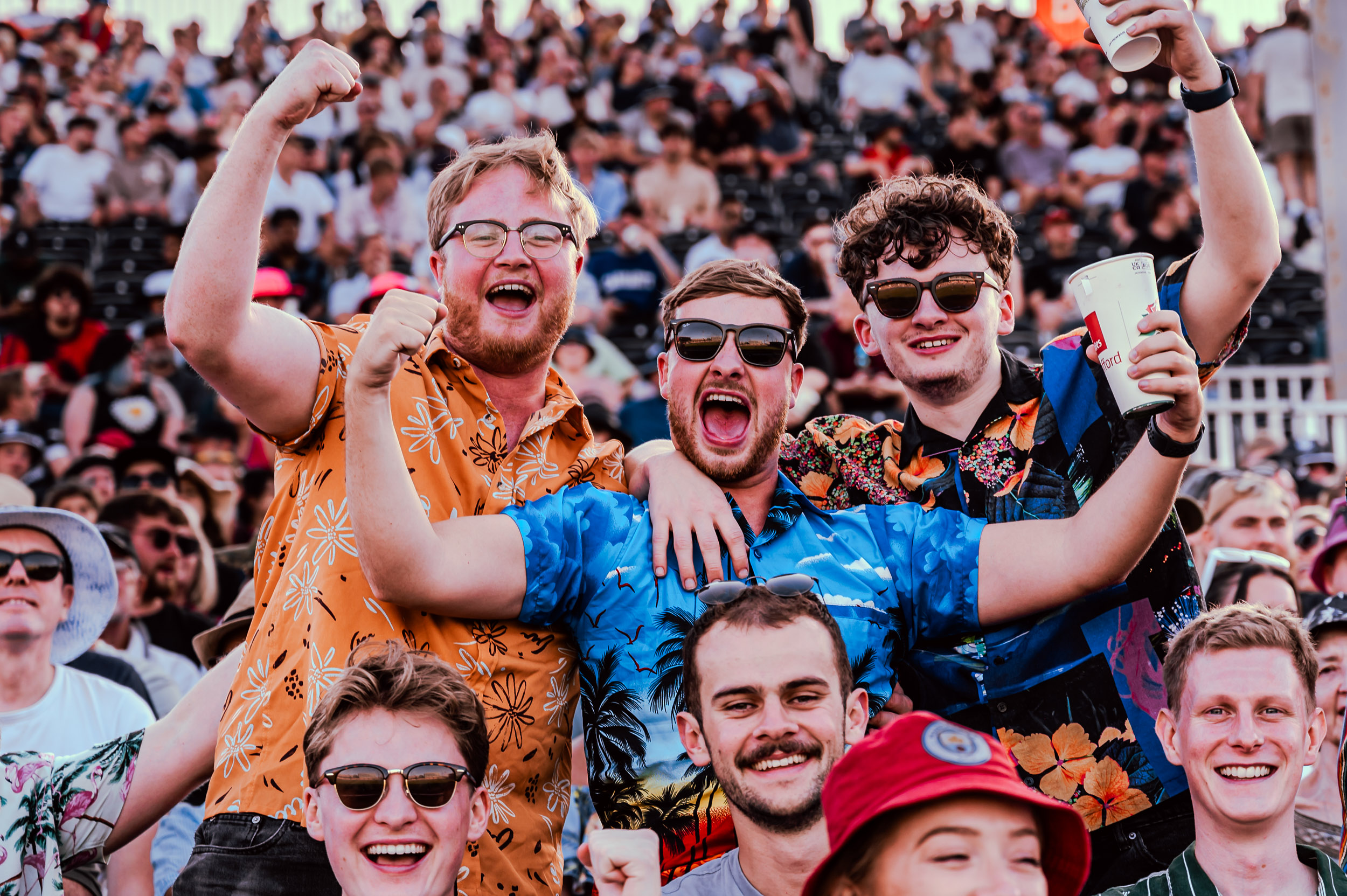 Fan Celebrate At Emirates Old Trafford During A Match